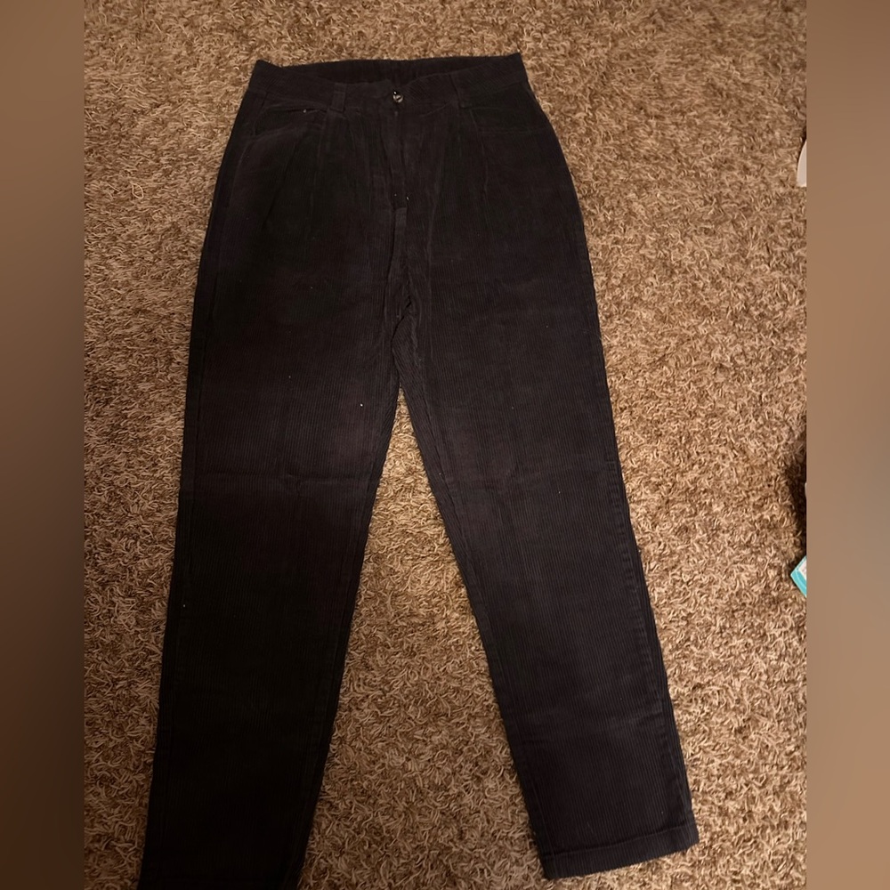 Gray Corduroy High Waist Straight Leg Pants- NWOT